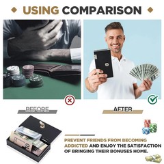 Acrylic Box for Gambler, Winners Bank Portable Safe Casino Money Pocket Sized…