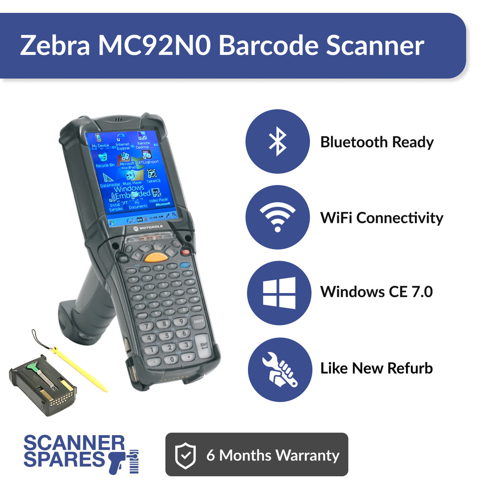 🔥 Symbol MC92N0-G90SXEYA5WR 1D/2D Long Range Windows CE 7.0 & 1 YEAR WARRANTY!