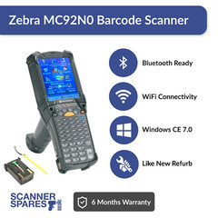 Symbol MC92N0-G90SXEYA5WR 1D/2D Long Range Imager Windows CE 7.0 & NEW BATTERY