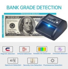 BISOFICE Model NX-125 Mini UV Counterfeit Bill Detector Euro/USD/GBP