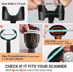Tera Universal Barcode Scanner Stand Hands Free Barcode Scanning Bar-Code Reader