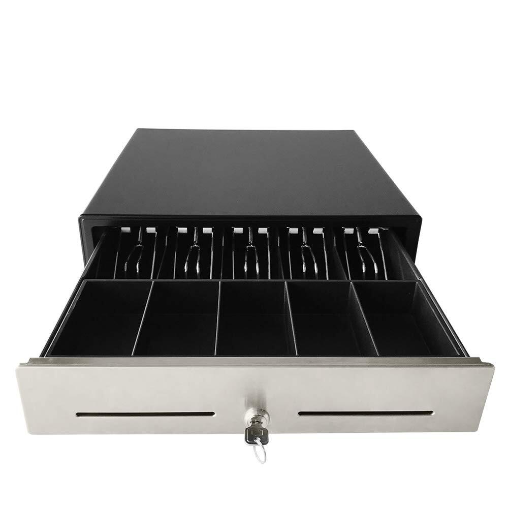 16″ Pos Cash Drawer Stainless Steel Frontremovable Tray5bill/5coinrj11 Cable Inc