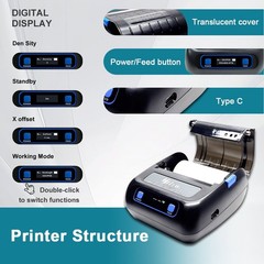 MRBOSS 80mm Portable Bluetooth Receipt Printer – Easy-to-connect Thermal Receipt