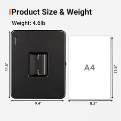 Cash Box with Key Lock: anti Theft Safe Lock Box with Money Tray 4 Bill 5 Coin I