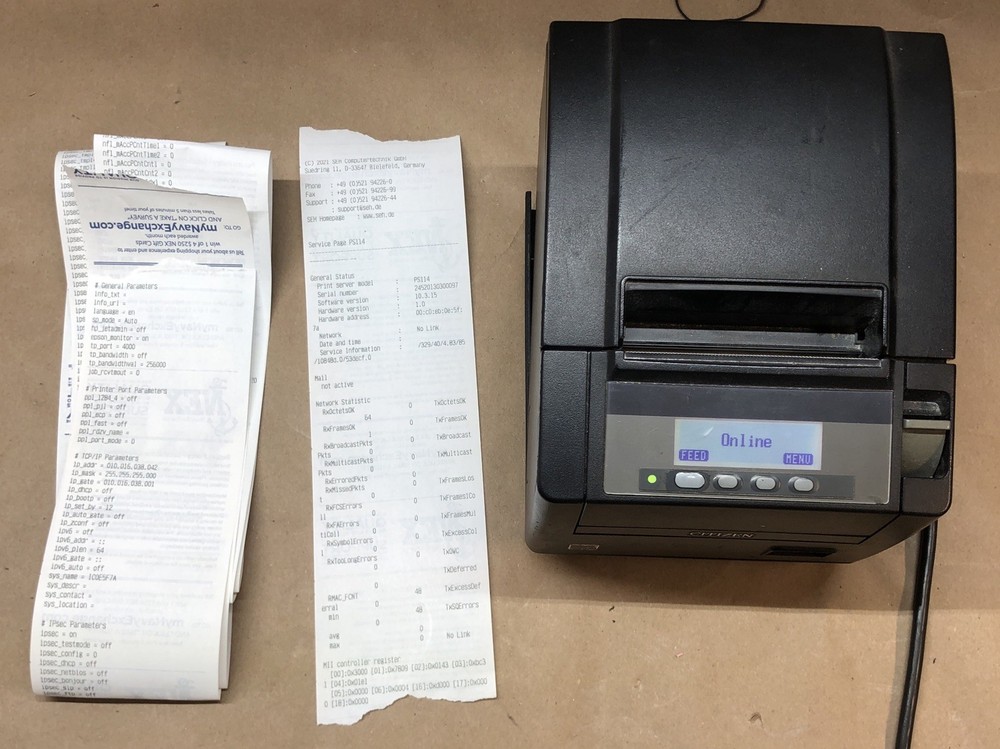 Citizen CT-S310II Series Thermal POS Receipt Printer *PLEASE READ DESCRIPTION*