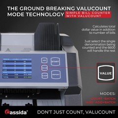 Fast 1,400 Notes/Min Money Counter with Detection
