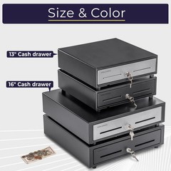 13″ Electronic Cash Register Drawer for Point of Sale (POS) System with