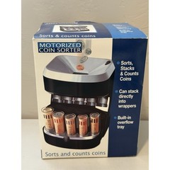 Magnif Motorized Electric Coin Sorter Automatic Sort Battery Powered