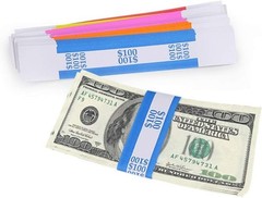 250 Self-Sealing Money Band Wraps – Easily Organize Cash with ABA Color Coding