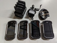 Lot of 4x Zebra Motorola TC75 TC75AH-KA11ES-A1 Barcode Scanner w/ xtra Batteries