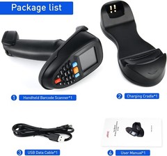 JRHC Wireless Inventory Scanner 2D Barcode Scanner with Charging Base S-7103