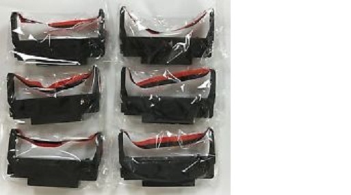 EPSON ERC-30 / ERC-34 / ERC-38 Ink Ribbons – Black & Red ERC30/34/38BR (6 pack)