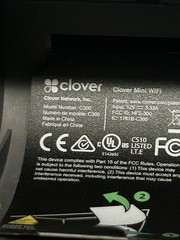Clover Mini Wi-Fi C300 POS System + USB-C Triangle Hub With Aftermarket AC Adapt