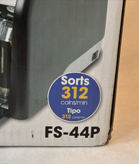 New Royal Sovereign FS-44P 4-Row Dynamic Digital Coin Sorter 800 Ct Hopper