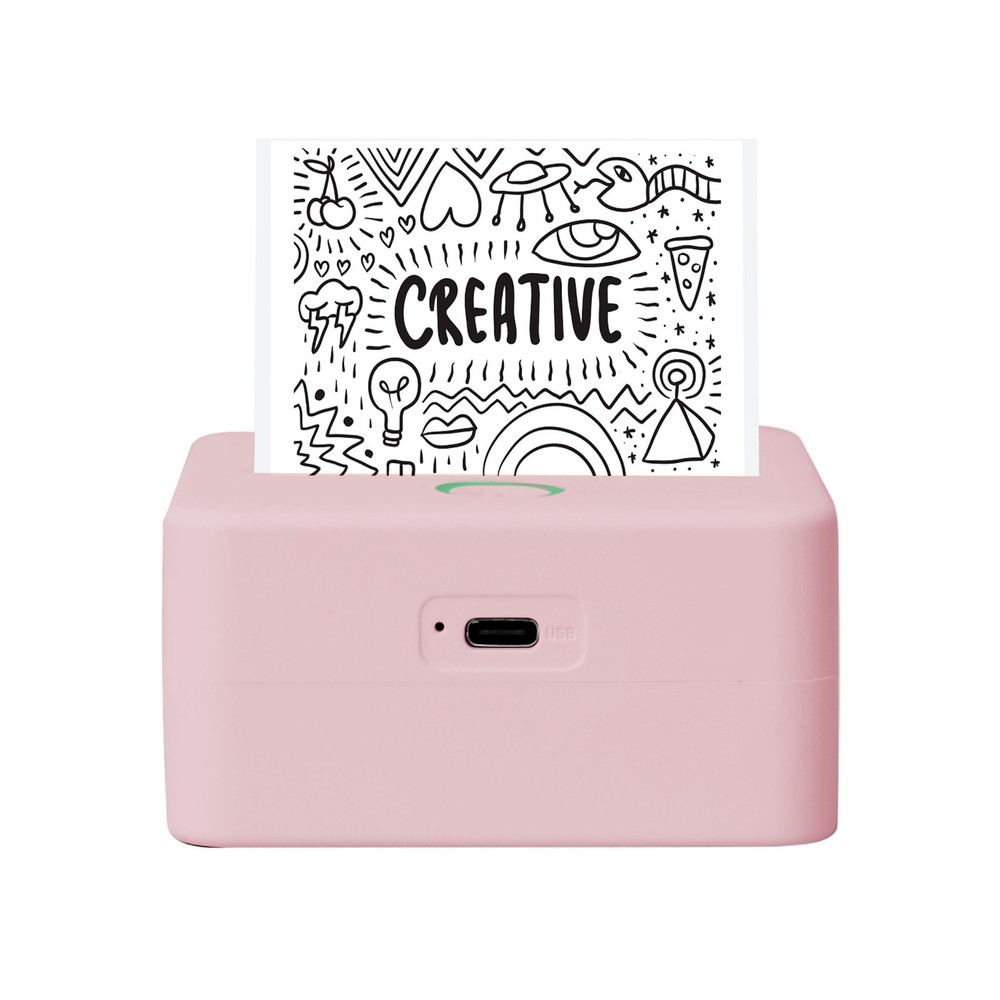 Core Innovations Wireless Mini Portable Inkless Thermal Printer & Small, Pink