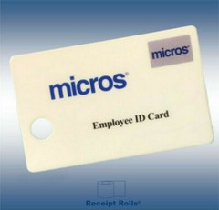Pkg of 10 Genuine OEM Micros Oracle Magnetic Stripe Employee Swipe ID Cards