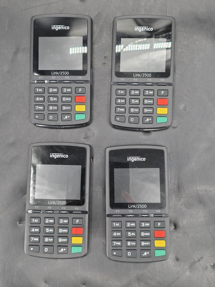 Lot of 4 Ingenico Link 2500 POS Bluetooth USB Card Reader Terminal (UNTESTED)