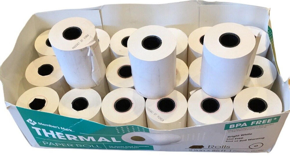 Member’s Mark 21 Rolls 2 1/4in X 85 ft Thermal BPA Free Paper Roll