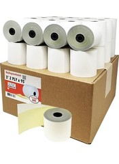 (32) 3″ x 95′ 2-PLY CARBONLESS POS RECEIPT PAPER ROLLS ~FAST FREE SHIPPING~
