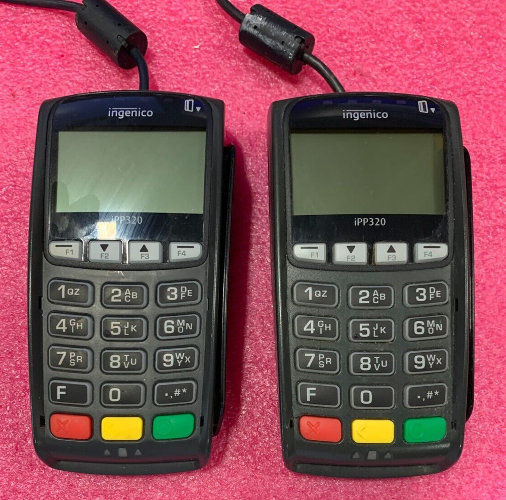 Lot Of 2 Ingenico iPP320 PIN Pad IPP320-11T2390A W/ Power Cord