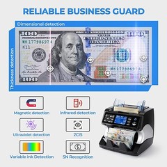 Bank Grade Money Counter Machine Mixed Denomination Value Counting Ser.