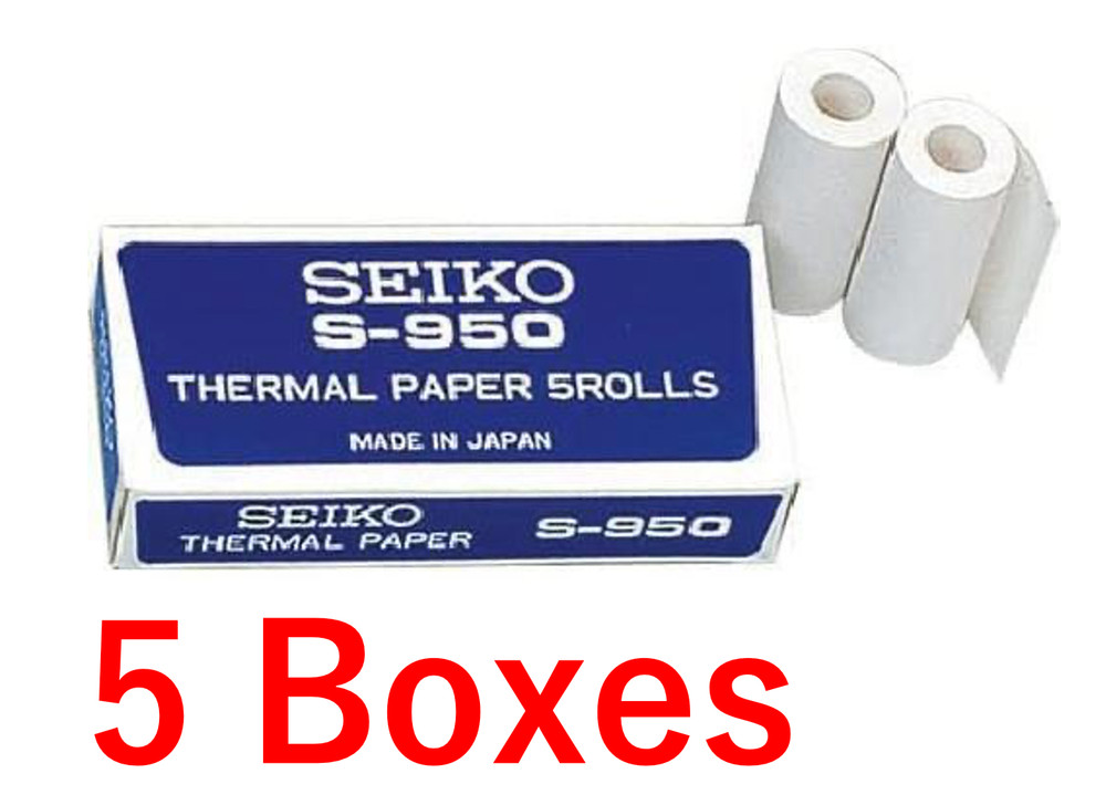 25Rolls SEIKO S-950 Thermal Paper 5Boxes x 5Rolls per Box From Japan New