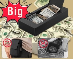 Large Metal Box for Gambler with Waist Bag, Portable Winner Bank Gambling Casi