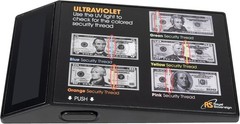 Portable UV Counterfeit Detector for Currency & IDs – Battery Powered, Black