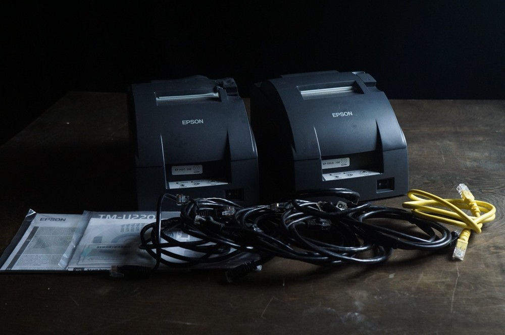 ✅UNTESTED✅2 Epson TM-U220B M188B Kitchen Receipt Printer W/ Ethernet – Read Desc
