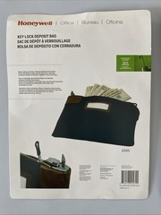 Honeywell Key Lock Deposit Bag with 2 Keys Vinyl Navy Blue Model 6505