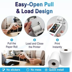 Pax Thermal Receipt Paper Rolls 10 Rolls for Pax POS & Terminal Printers – Cr…