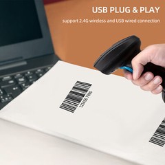 Wirelss & USB Handheld 1D 2D Barcode Scanner Bar Code Reader Manual Trigger D1O0
