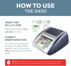 D450 Counterfeit Money Checker Machine, Magnetic, Infrared, Watermark and Micro-