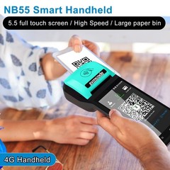 POS PDA Thermal Receipt Printer Handheld Printer Mobile POS Machine 5.5″ Touc…