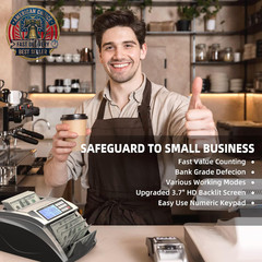 Money Counter Machine with Value Bill Count, Cash Counter for Dollar, Euro with