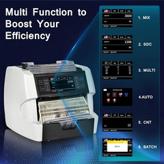 VC-3 Mixed Denomination Money Counter Machine, Value Counting, CIS/UV/IR/MG/MT C