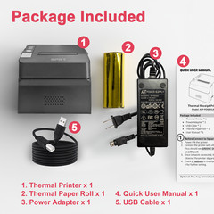 80mm paper size Thermal Receipt Printer for SQUARE APP USB / Ethernet 160mm/s