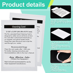 200 Pcs Credit Card Reader Cleaner Cards Cr80 Card Reader Cleaning Dual Side Sca