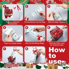 12PCS Christmas Money Box, Pop up, Cash Holders, DIY Surprise Pull Box, Chic