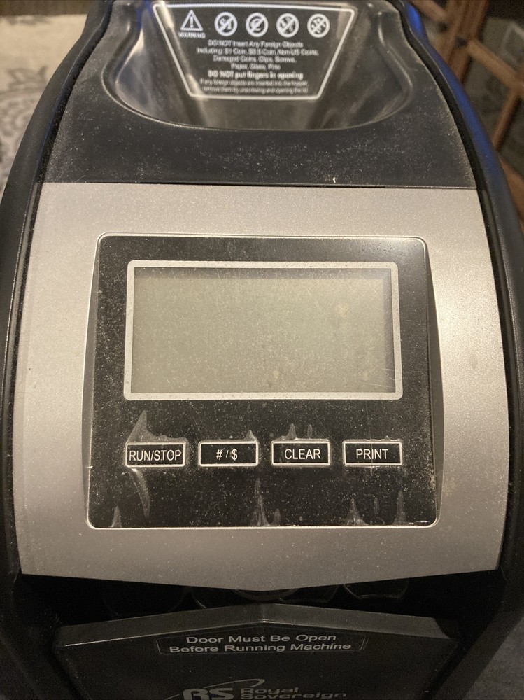 Royal Sovereign Digital 4-Row Electric Coin Sorter – Black