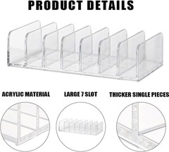 2 Pack Acrylic Money Organizer Cash Trays,7 Section Dividers Money Organizer,…