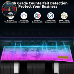 Professional Money Counter Machine with Value Count, UV/MG/IR/DD/MT Counterfeit