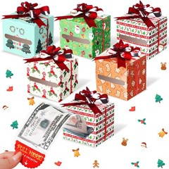 12 PCS Christmas Money Pop-Up Box for Cash Gift Pull DIY Surprise Pull Kit