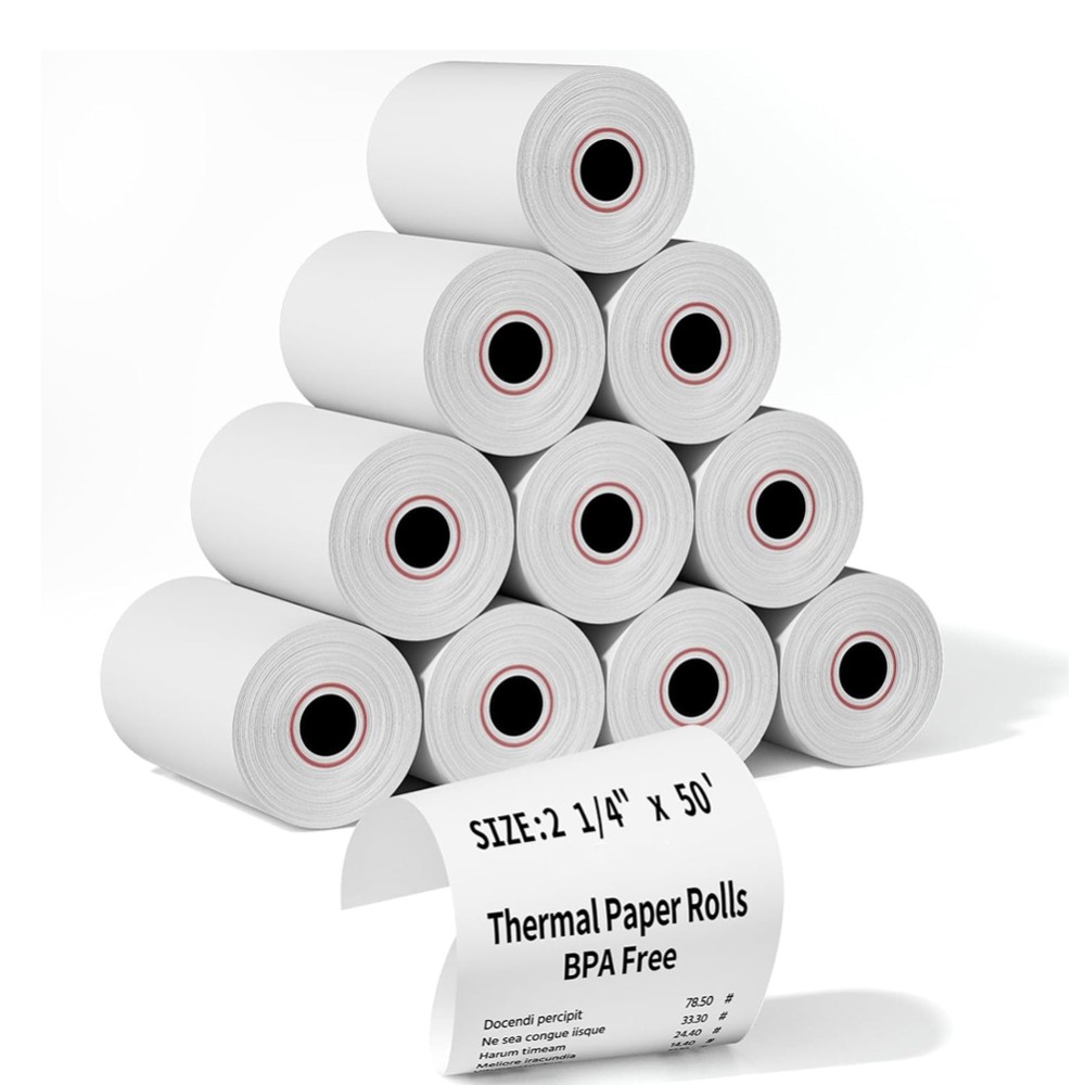 2 1/4″x50′ Thermal Paper Receipt Rolls Cash-Register 2.25inch Width 50ft Longth