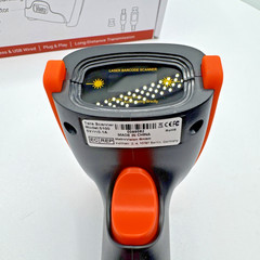 TERA 5100 1D Laser Barcode Scanner 2.4G Wireless USB Wired Orange