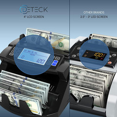 DT200 Cash Counter Machine – 4″ LCD, UV/MG/IR Detection, 1300 Bills/Min