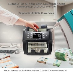 DETECK DT500 Mixed Denomination Money Counter Multi Currency Bill Counter