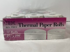 IBM Thermal Paper Rolls 3-1/8″ X 190′ – 12 Total Rolls BPA Free
