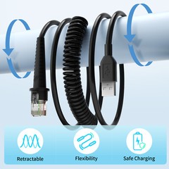 9.84ft RJ45 Cable for Honeywell USB Cable 53-53235-N-3 MS1890 MS9524 MS9535