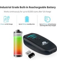 Portable Mini Wireless Bluetooth Barcode Scanner Rechargeable 1D & 2D Scan Gun
